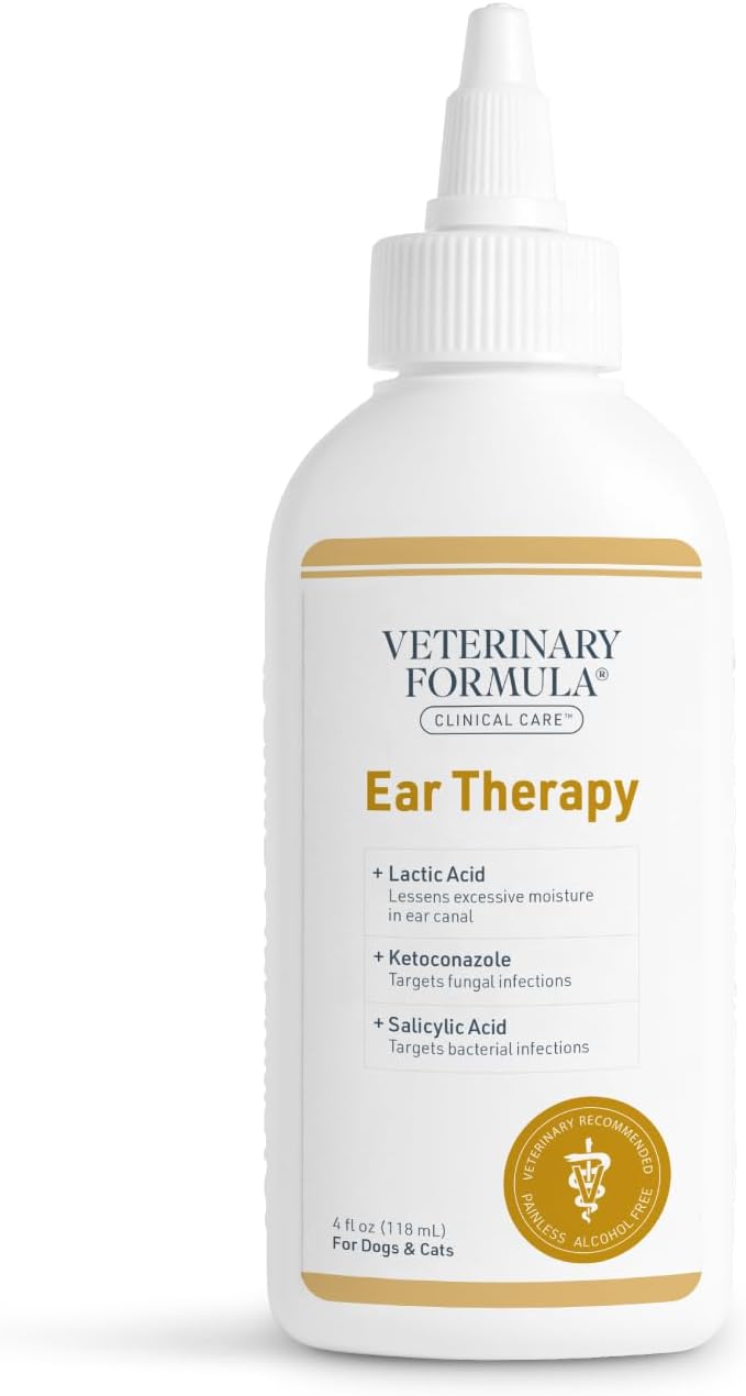 Vet's Best Ear Relief Finger Wipes | Ear Cleansing Finger Wipes for Dogs & Veterinary Formula Clinical Care Ear Therapy, 4 oz.