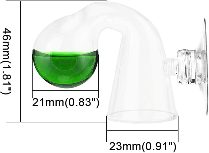 Senzeal CO2 Drop Checker Glass Aquarium Monitor CO2 Indicator for Planted Fish Tank