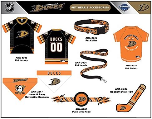 Pets First NHL Anaheim Ducks Leash for Dogs & Cats, Walk Cute & Stylish! The Ultimate Hockey Fan Leash!, Large (6 ft Long x 1 in Width) (ANA-3031-LG)