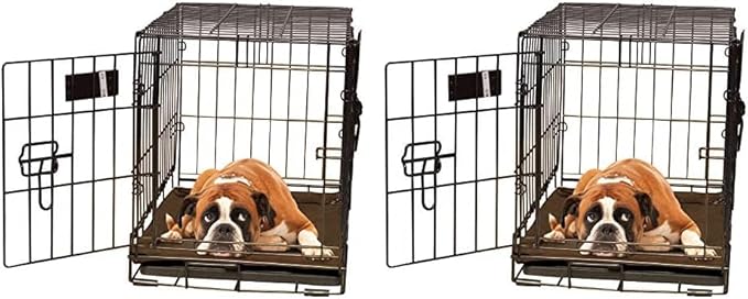 K&H Pet Products Self-Warming Crate Pad, Warming Dog Crate Bed, Machine Washable Dog Crate Mat, Mocha Large 25 X 37 Inches (Pack of 2)