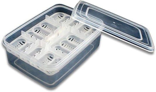 16 Grids Reptile Breeding Box, Reptile Egg Incubator Professional Plastic Reptile Breeding Box Hatching Box Case Tray for Hatching Gecko Lizards Lions Mane Without Thermometer