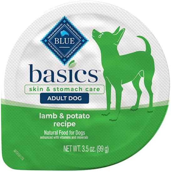 Blue Buffalo Blue Basics Lamb, Grain-Free, Small Breed Wet Dog Food, 3.5 oz., Count of 12