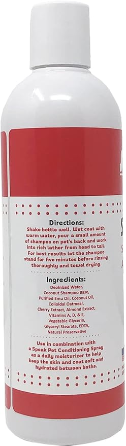 Natural Dog Shampoo, Soothing Cherry Almond Oatmeal, 17oz