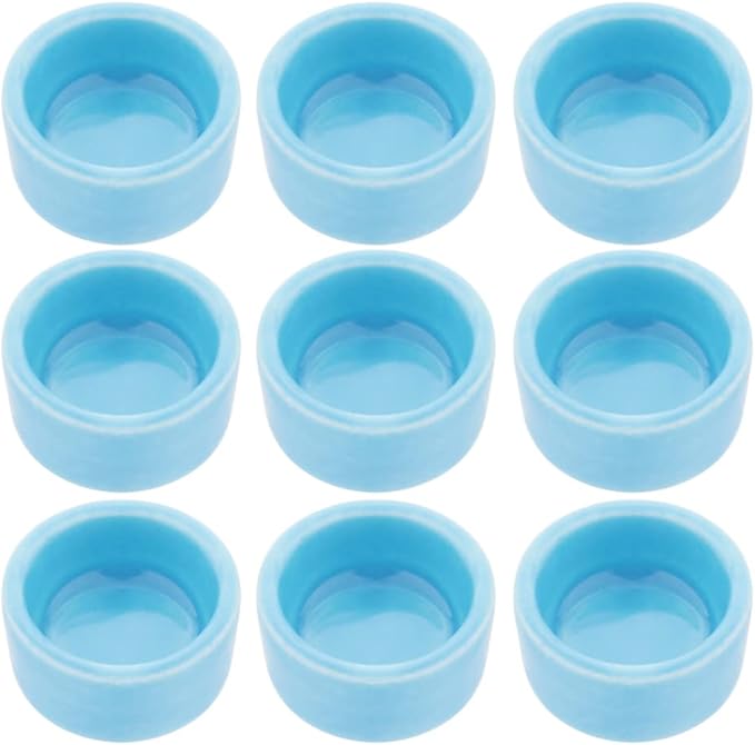 9 Pcs Spider Ceramic Water Bowl Tarantula Mini Dish for Tarantula Spider Millipede Tiny Bugs Terrarium Accessories (Blue)