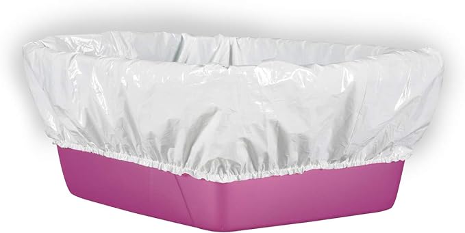 Alfapet Kitty Cat litter box Disposable, Elastic Liners- 30 count For Large, X-Large, Giant, Extra-Giant Litter Pans- With Sta-Put Technology for Firm, Easy Fit- Quick + Clever Waste Cleaners, 3 pack