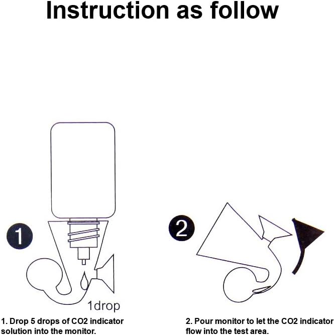 Senzeal CO2 Drop Checker Glass Aquarium Monitor CO2 Indicator for Planted Fish Tank