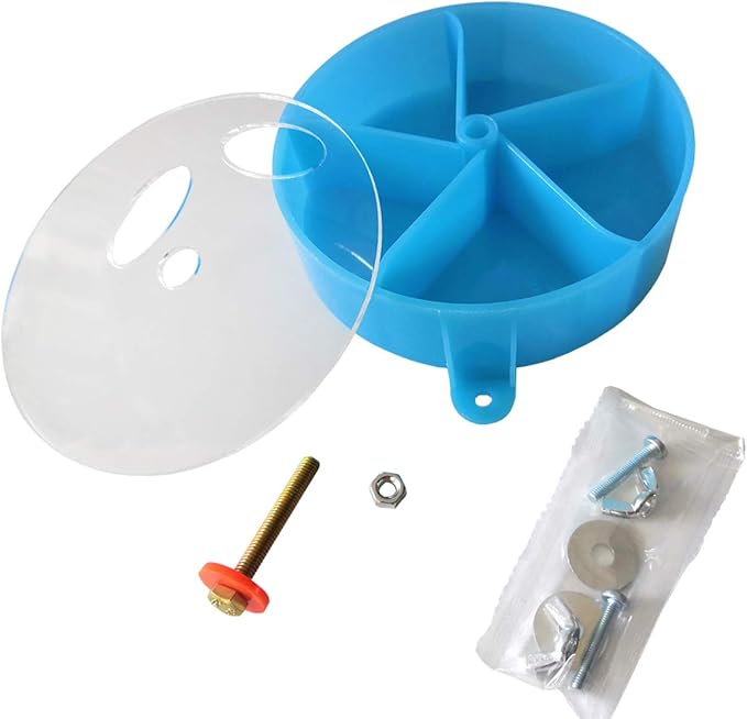 Bird Creative Foraging System Wheel Seed Food Ball Rotate Training Toy for Small and Medium Parrots Parakeet Cockatiel Conure (BLUE)