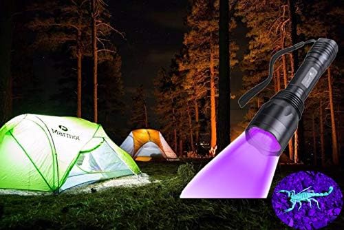 ULTRAFIRE UV Black Light Flashlight for Curing UV Glue, Powerful 395 nm LED Blacklight Flashlights, Pet Stain Detector for Dog Urine, Dye Detector H-P3