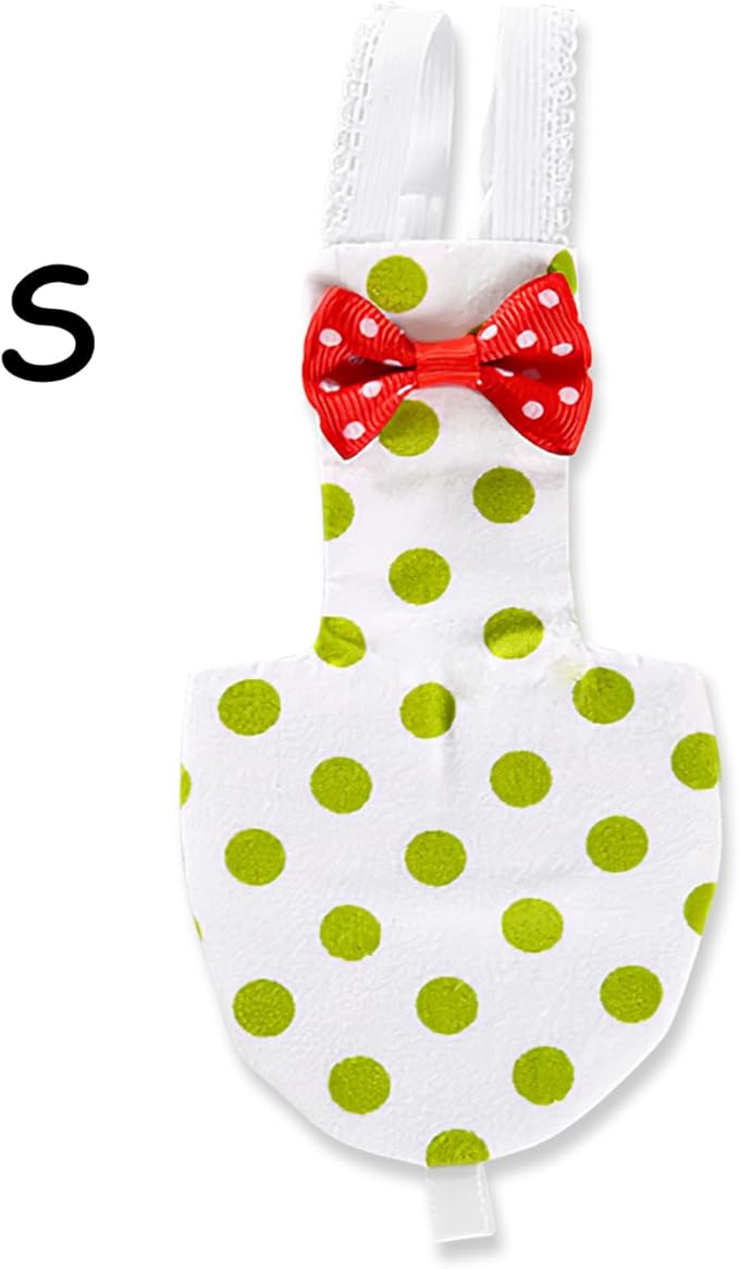 Bird Diaper Flight Suite Bird Vlothes Cockatiel Harness Parrot Nappy with Waterproof Inner Layer washable Cute Urine Wet Suit Macaw Parakeet Bird Clothes Warm (White Polka Dot, S)