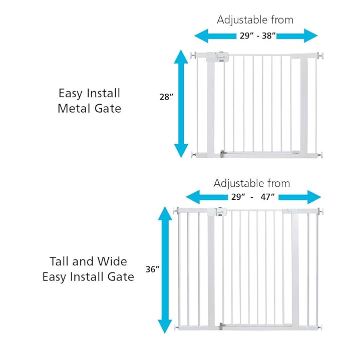 Safety 1st Extra Wide Baby Gate with Door: Premium Child Safety Gate, Extra Tall Baby Gate, Easy Installation, 36" Tall & Wide, Fits Between 29" and 47"