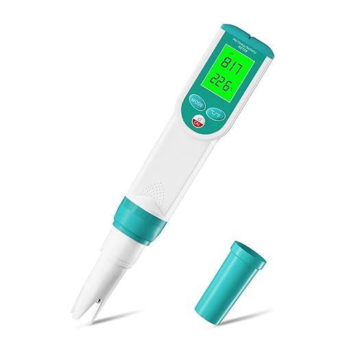 Digital Salinity Tester and pH Tester, Waterproof Pool Salt Tester with ATC, Salinity Meter for Seawater, Aquariums, Aquaculture, Saltwater Pool, Food Industry