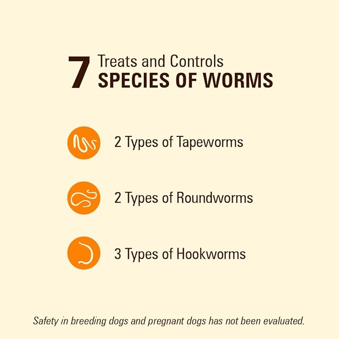 SENTRY HC WORM X PLUS 7 Way De-Wormer (pyrantel pamoate/praziquantel), for Medium and Large Dogs over 25 lbs, 2 Count