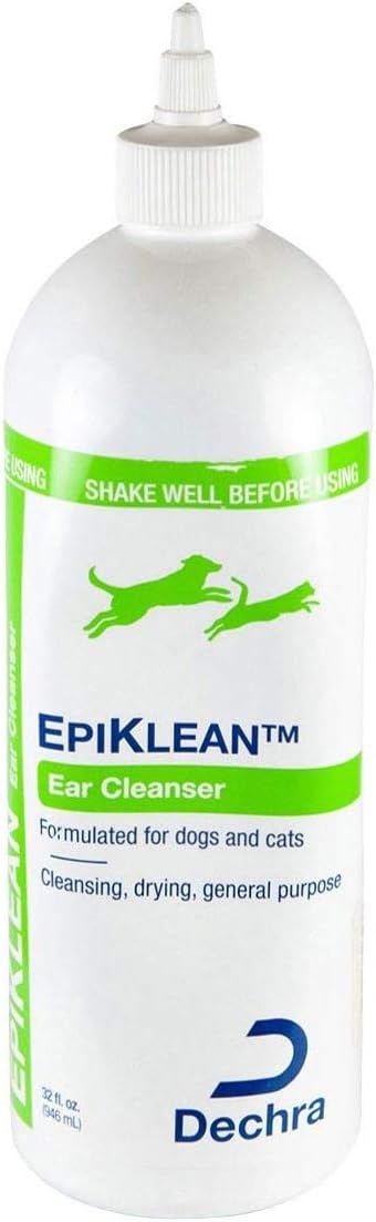 Dechra EpiKlean Ear Cleanser for Dogs & Cats (32oz) - Cleansing, Drying & General Purpose