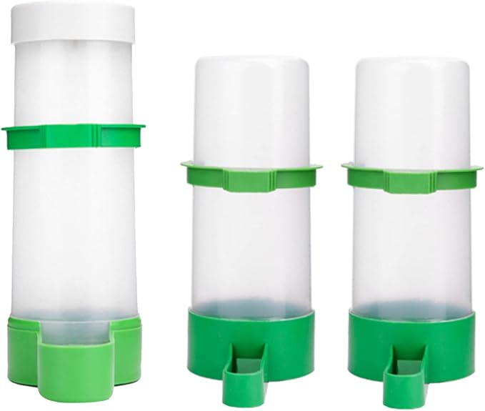 Bird Feeder & Water Dispenser Set, Automatic Bird Feeder, 2PCS 90ml Water Feeder, 1PCS 150ml Food Feeder, BPA Free, for Parrot, Budgie, Lovebirds, Cockatiel