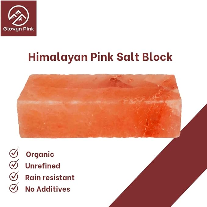 Himalayan Salt Block Lick Brick – 4.4 lbs, 4 Pack – 8X 3.85 x 2 inches (fits Standard Salt Block Holder) - 100% Natural with Vital Minerals for Horses & Livestock.