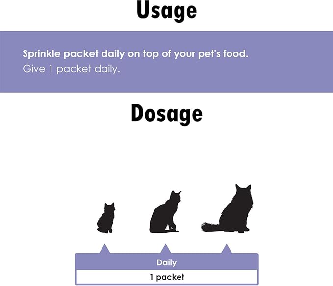 Probiotics for Cats-Complete Gut Health & Immune Support. Easy to Use Digestive Multi-Strain Probiotics. Easier Diet Transitions, Healthier Skin & Coat & Helps Treat Diarrhea. 30 Packets.