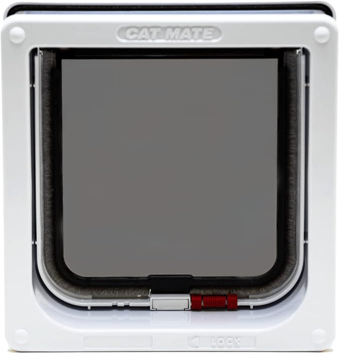Cat Mate Lockable Cat Flap with Door Liner, White