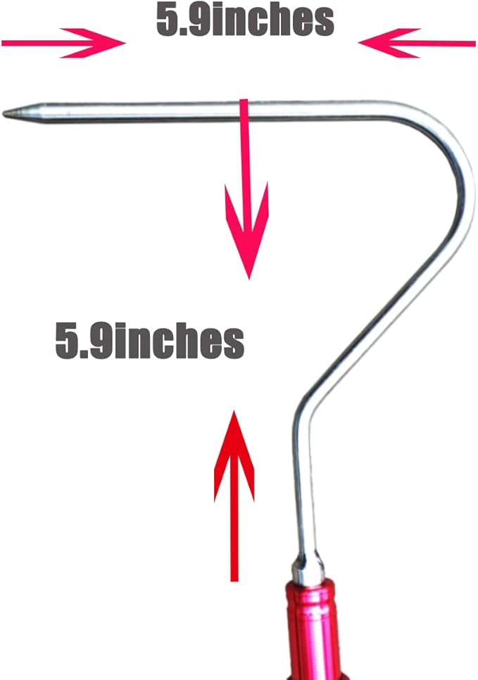 48'' High-Carbon Snake Hook Catcher Stick Tongs Grabber Reptile Pick-up Handling Tools for Catching,Moving Snakes or Hunting Game Finders