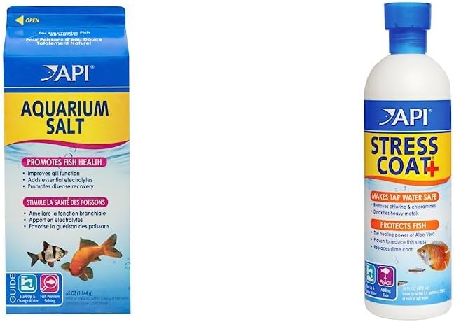 API Aquarium Care Bundle - Salt, Water Conditioner (67 oz, 16 oz)