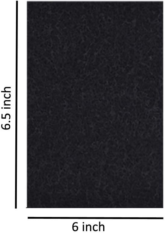 CFS – Pack of 6, Premium Universal Activated Carbon Pad for Hooded Cat Litter Boxes Replacement Filter – Fresh & Filtered Air – Carbon Air Filter Sheet – Black – 6.5" x 6"