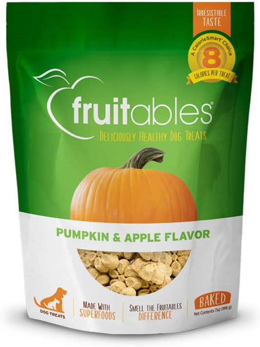 Fruitables Dog Treats Pumpkin & Apple Flavor, 7 oz