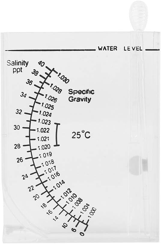 GLOGLOW Accurate Hydrometer Salinity Meter, Seawater Hydrometer Accurate Automatic Hydrometer Salt Water Salinity Meter for Aquarium Fish Marine Sea Saltwater