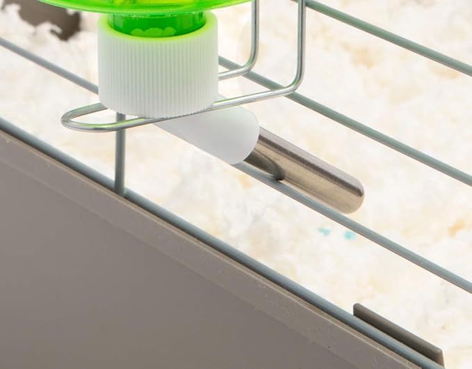 Lixit Standard Cage Water Bottles for Rabbits, Ferrets, Guinea Pigs, Hamsters, Rats, Mice and other Small Animal's (32 Ounce, Green)