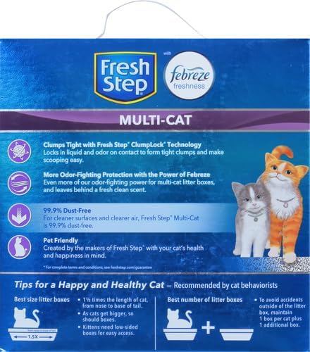 Fresh Step Clumping Cat Litter, Multi-Cat Odor Control, 14 lbs (Pack of 2)