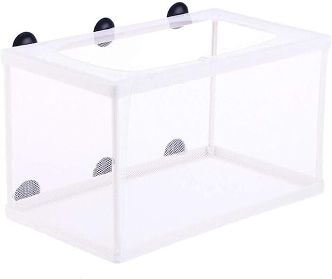 Fish Hatchery Breeder Box Aquarium Separation Net Nylon Incubator Mesh Fish Breeding Tanks Isolation Box White Rectangle