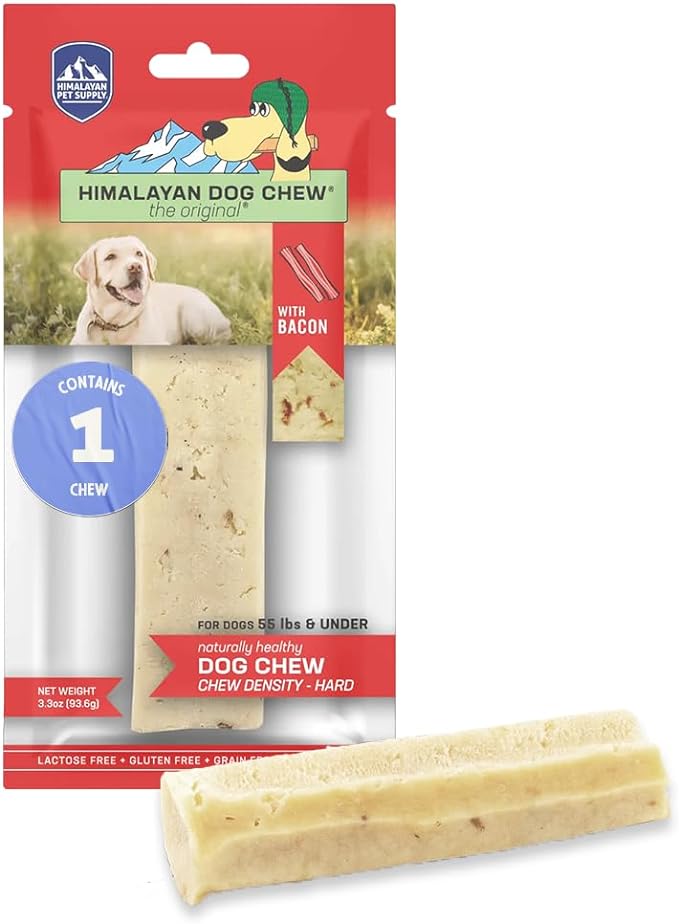 Himalayan Dog Chew Original Yak Cheese Dog Chews, 100% Natural, Long Lasting, Gluten Free, Healthy & Safe Dog Treats, Lactose & Grain Free, Protein Rich, Large, Dogs 65 Lbs & Smaller