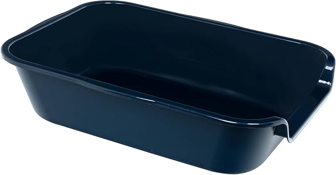 1 Pack Extra Large Dog Litter Box Pan Tray (ABS Material), Low Entry Jumbo Senior Litter Boxes for Multiple Kitten Big Cats, Pet Safe Indoor Dog Potty (Dark Blue,20" L x15 W)