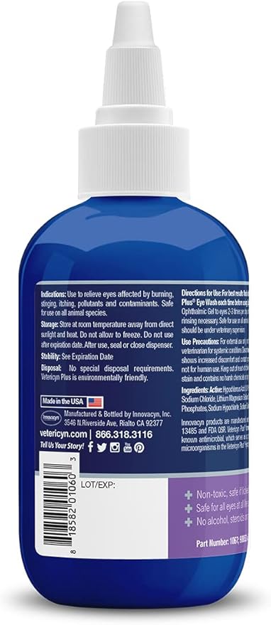 Vetericyn Plus Ophthalmic Eye Gel for Horses | Eye Ointment Alternative to Lubricate and Relieve Horse Eye Irritations, Safe for All Animals. 3 ounces