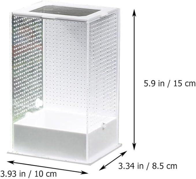 POPETPOP 2 Pcs Villa Box Reptiles Glass Containers Snail Terrarium Tank Tarantula Herpcult Acrylic Climbing Pet White Gecko Lizard Terrarium Reptile Habitat