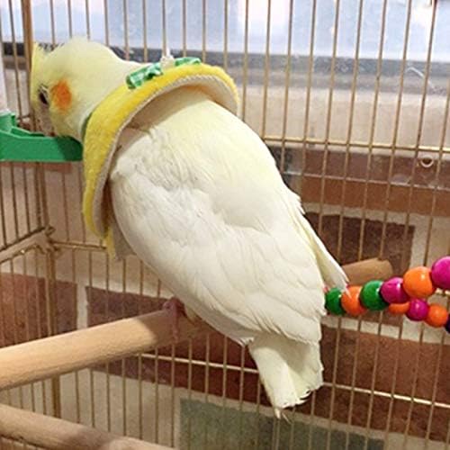 Bird Collar - Anti-Bite Elizabethan Recovery Cone Feather Plucking Protector Skin-Friendly Neckwear for Parakeets Conures Cockatiels and Small Animals Chinchilla Hamster (XS,7 Packs)