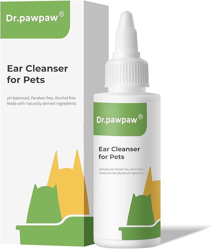 Ear Cleaner Solution for Dog & Cat - Ear Infection Treatment without Irritation - Dog Ear Wash for Itch Relief & Soothing Inflammation - Ear Wax, Debris and Odor Removal Drops