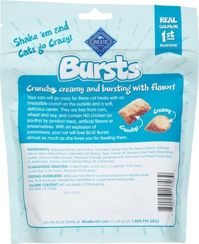 Blue Buffalo Bursts Crunchy Cat Treats, Seafood 5-oz Bag