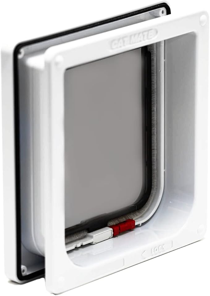Cat Mate Lockable Cat Flap with Door Liner, White