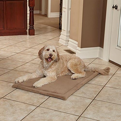 MidWest Homes for Pets Deluxe Micro Terry Pet Bed, Dog Bed & Crate Mat, Taupe, 48-Inch