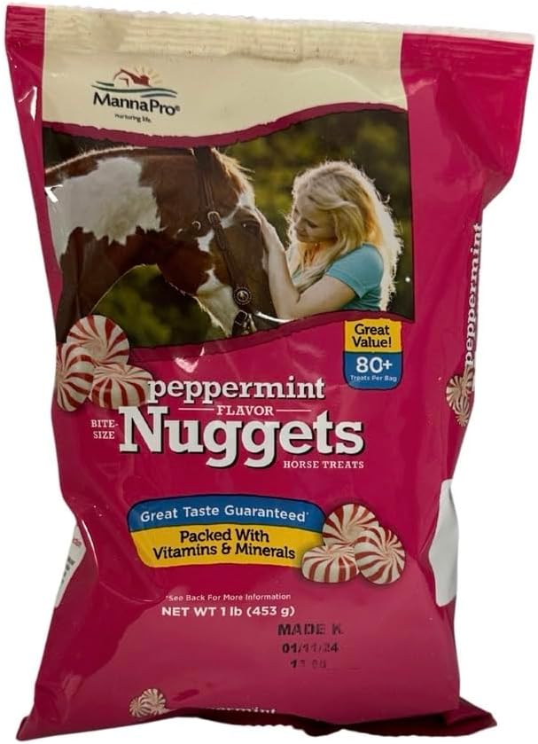 Manna Pro Bite-Size Peppermint Flavor Nuggets | Packed with Vitamins and Minerals | 1 Pound