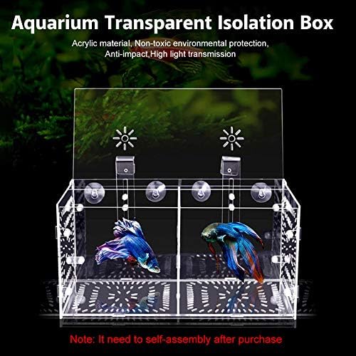 Fish Tank Breeding Isolation Box Aquarium Acclimation Hatchery Incubator Acrylic Transparent Aquarium Hatchery Incubator Holder(20CM10CM10CM)