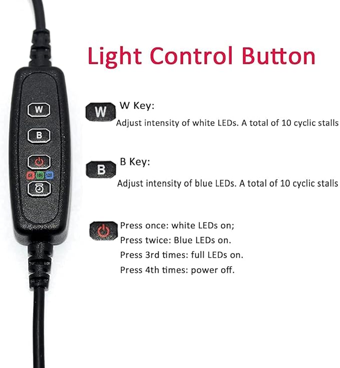 Fish Tank Clip on Light, VARMHUS RGB Clamp Aquarium Light Fish and Plant Aquarium Lighting with Timer Dimmer for Sunrise and Sunset (7W)