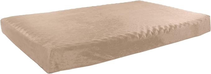 Memory Foam Dog Bed Collection? 2-Layer Orthopedic Dog Bed with Machine Washable Cover - Dog Bed for Large Dogs up to 95lbs by PETMAKER (Tan)