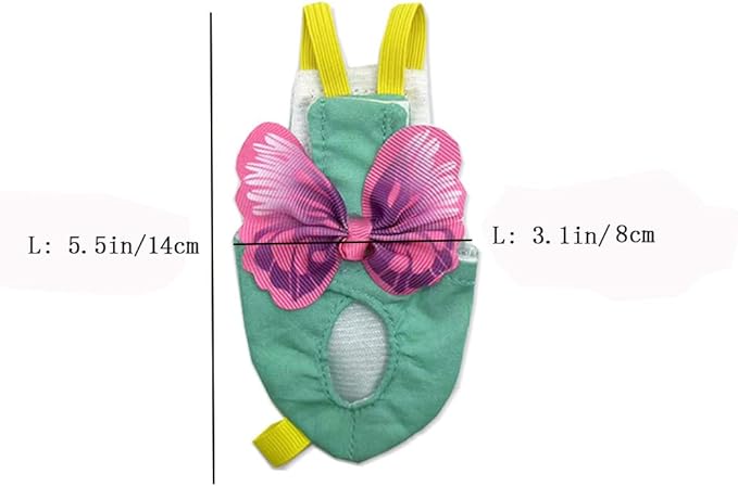 2 Pcs Bird Diaper Harness Flight Suit with Waterproof Liner Pet Bird Nappy Clothes with Flying Leash Rope Protective Parrot Diaper Suit (2 Pcs Multi, Large)