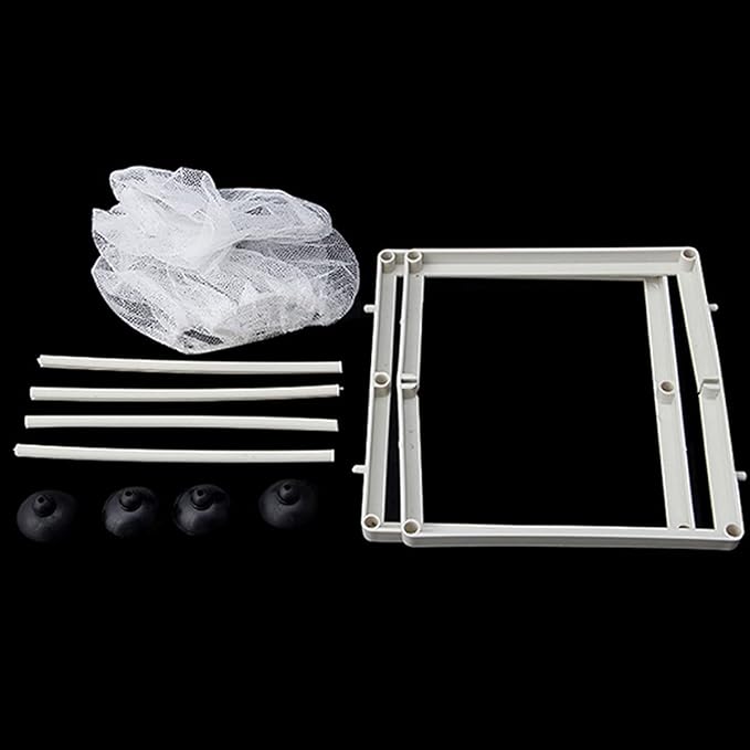 Large Fish Breeder Net with Suction Cups,Nylon Mesh Fish Fry Hatchery Breeder Isolation Box Separation Net for Fish/Plants/Shrimp Fish on Aquarium Tank