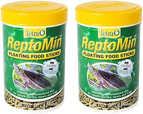 Tetra ReptoMin Floating Food Sticks, Food for Aquatic Turtles, Newts and Frogs, 3.17 oz (Pack of 2)