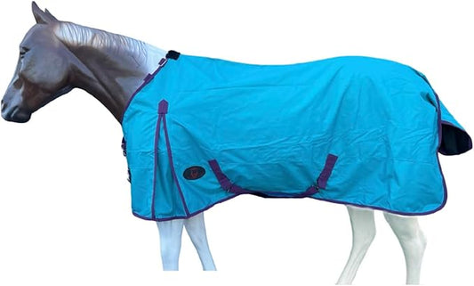 1200 Denier Horse RAIN Sheet | Horse Turnout Sheet | Horse RAINSHEET (Waterproof & Breathable) (Turquoise-Plum, 78)