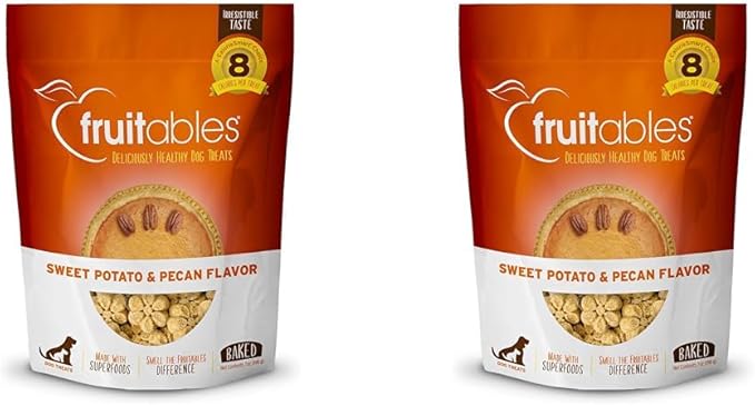 Fruitables Dog Treats Sweet Potato & Pecan Flavor, 7 oz (Pack of 2)
