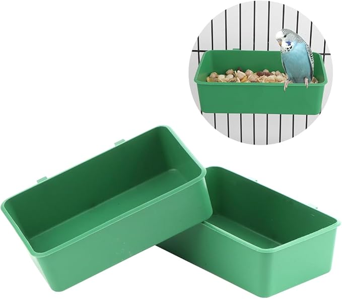 2 Pcs Pet Bird Parrot Food Bowls Small Animal Feeder Bowl Basic Dish Convenient Hanging Container for Small Bird Parrot