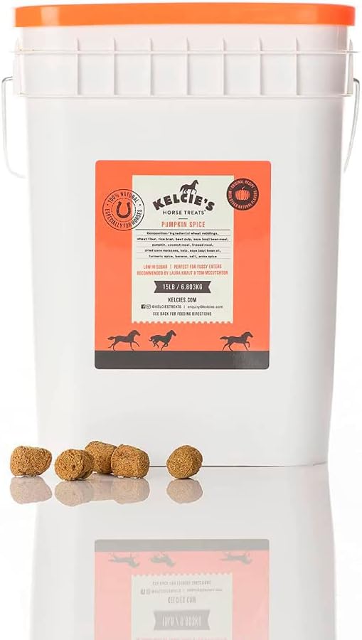 Horse Treats for Training and Bonding - Made with All-Natural Flavors,Horse Treats Low Sugar Delights of Pure Flavor and Health,Suitable for Horses with Cushing's,15lbs Bucket