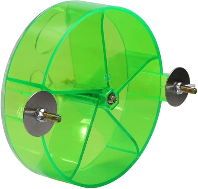 Bird Creative Foraging System Wheel Seed Food Ball Rotate Training Toy for Small and Medium Parrots Parakeet Cockatiel Conure (GREEN)